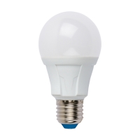 Лампа светодиодная. LED-A60 12W/DW/E27/FR PLP01WH Форма «А», матовая. Серия Яркая. Дневной свет (6500K). Uniel