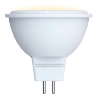 Лампа светодиодная. LED-JCDR-10W/WW/GU5.3/NR Форма "JCDR", матовая. Серия Norma. Теплый белый свет (3000K). Volpe
