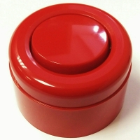 Выключатель-переключатель откр.установки, 1-клавишный, 10А/220В, пластик АБС, цвет красный