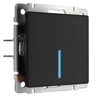 Сенсорный выключатель одноклавишный с управлением по Wi-Fi (черный) W4510608