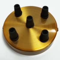 Потолочная пластина для светильника паук 5 выводов цвет золотая бронза (100х20 мм)