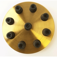 Потолочная пластина для светильника паук 9 выводов цвет золотая бронза (95мм)