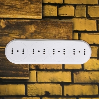 Подложка четырехместная деревянная "Царский Стиль" ASR-80401, цвет: белый, мдф