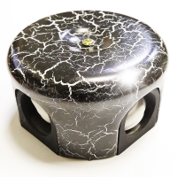 Ретро коробка Царский стиль, цвет Черный мрамор, 78 мм