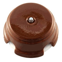 Коробка распаячная монтажная, цвет bruno (коричневый), серебристый колпачок