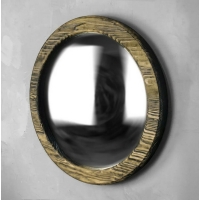 Круглое настенное зеркало Round100_дуб
