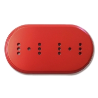 Подложка двухместная деревянная "Царский Стиль" ASR-80210, цвет: красный