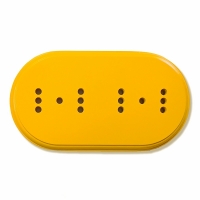 Подложка двухместная деревянная "Царский Стиль" ASR-80215, цвет: жёлтый, мдф