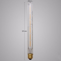 Лампа светодиодная Эдисона LED T300 6W, Е27, теплый свет