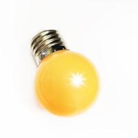 Лампа светодиодная 2Вт.G45 Е-27 форма "шар"матовая оранжевая