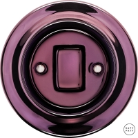 Выключатель одноклавишный Majalis(зеркальный фиолетовый) с широкой клавишей