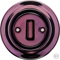 Выключатель одноклавишный Majalis(зеркальный фиолетовый) с тонкой клавишей