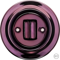 Выключатель двухклавишный Majalis(зеркальный фиолетовый)