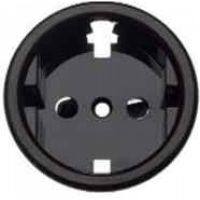 Накладка на механизм розетки BIRONI, для скрытого монтажа (крепежный шуруп в комплекте) B3-061-23, чёрная
