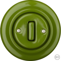 Выключатель одноклавишный Nitor Chlora(ярко-зелёный) с тонкой клавишей