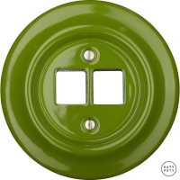 Розетка фарфоровая компьютерная Nitor Chlora(ярко-зелёный)