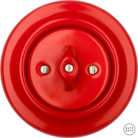 Выключатель двухклавишный Nitor Rosea(ярко-красный) поворотный
