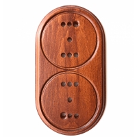 Подложка двухместная деревянная "Царский Стиль" ASR-5015, Бук, тонировка "Миланский орех" + лак