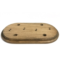 Подложка двухместная деревянная Ретро "Царский Стиль" ASR-55028, Бук, цвет: Орех
