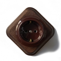 Рамка одноместная деревянная ретро, Квадрат, ASR-58419, Бук, цвет: Мокко-тёмный дуб