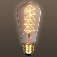 Винтажная лампа Эдисона Christmas Tree ST 64 (146x64мм)