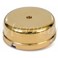 Ретро коробка монтажная фарфоровая D80*33мм IP20, золото