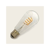 Лампа светодиодная Эдисона LED Spiral ST58, Е27, 4 Вт, теплый свет