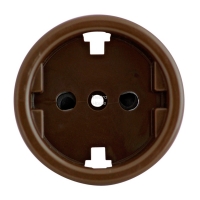 Накладка на механизм розетки BIRONI, для скрытого монтажа (крепежный шуруп в комплекте) B3-061-22, коричневая