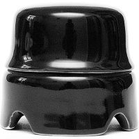 Ретро коробка распределительная, фарфоровая, "Salvador" BOX2BL, D85 мм, черная