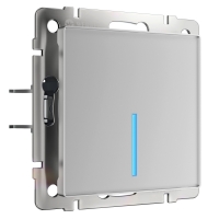 Сенсорный выключатель одноклавишный с управлением по Wi-Fi (серебряный) W4510606