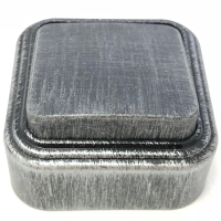 Лофт выключатель пластик о/у, 1-клавишный, 6А, патина черный под серебро (Antique Silver)