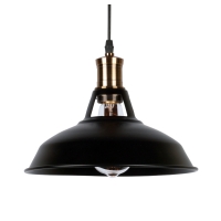 Светильник потолочный LOFT ASR-608 Black D28xH12 см, Е27, цвет черный