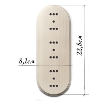 Подложка трехместная деревянная "Царский Стиль" ASR-5029, Бук, тонировка "Белёный тон" + лак