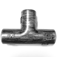 Тройник соединительный для труб d-16 мм, серия "Дежавю", цвет Серебро