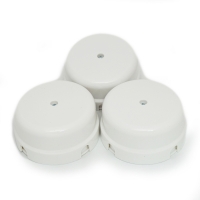Три коробки распределительные D90*H45мм, пластик серии "Дежавю" RS 77739-0105, о/у, цвет Белый