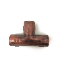 Тройник соединительный для труб d-16 мм, серия "Дежавю", цвет Медный оникс