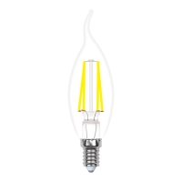 Лампа светодиодная. LED-CW35-5W/WW/E14/CL/MB GLM10TR Форма «свеча на ветру», прозрачная. Серия Multibright. Теплый белый свет (3000K). 100-50-10. Uniel.