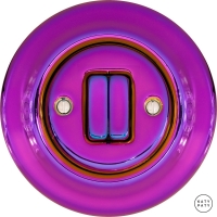 Выключатель двухклавишный Violedo(пурпурное зеркало)