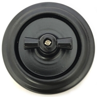 Выключатель поворотный, перёкрестный (с 3-х мест и более), металл крашенный, цвет Чёрный