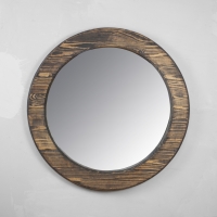 Круглое настенное зеркало Round70_венге